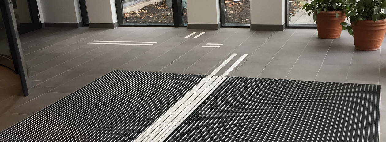 Entrance by Matting - ALU ATF Tactile flooring